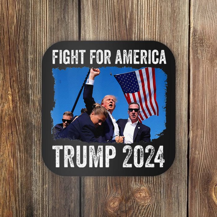 Fight For America Donald Trump 2024 Fight Fist Pump Pa Rally Coaster