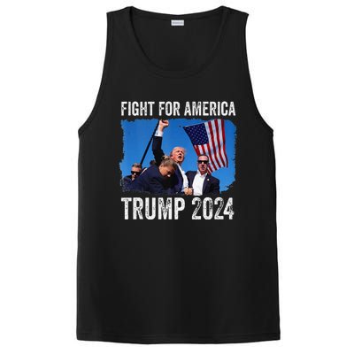 Fight For America Donald Trump 2024 Fight Fist Pump Pa Rally PosiCharge Competitor Tank