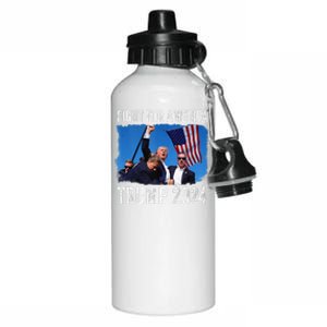 Fight For America Donald Trump 2024 Fight Fist Pump Pa Rally Aluminum Water Bottle