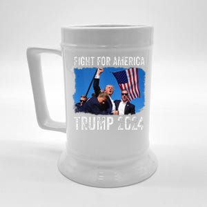 Fight For America Donald Trump 2024 Fight Fist Pump Pa Rally Beer Stein