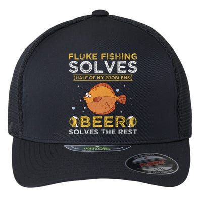 Fluke Fisher Accessories Fluke Fishing Rod Flexfit Unipanel Trucker Cap