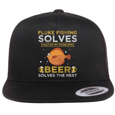 Fluke Fisher Accessories Fluke Fishing Rod Flat Bill Trucker Hat