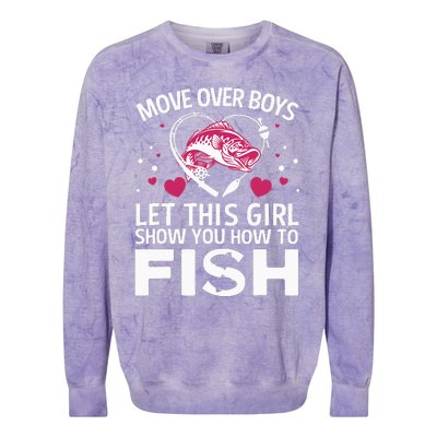 Funny Fishing Art For  Fishing Lover Fisherwoman Colorblast Crewneck Sweatshirt