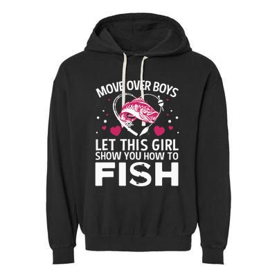 Funny Fishing Art For  Fishing Lover Fisherwoman Garment-Dyed Fleece Hoodie