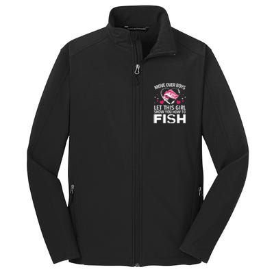 Funny Fishing Art For  Fishing Lover Fisherwoman Core Soft Shell Jacket