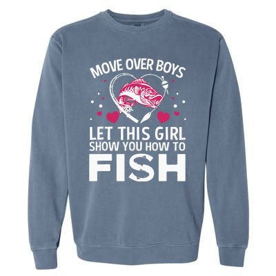 Funny Fishing Art For  Fishing Lover Fisherwoman Garment-Dyed Sweatshirt