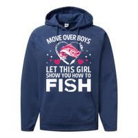 Funny Fishing Art For  Fishing Lover Fisherwoman Performance Fleece Hoodie