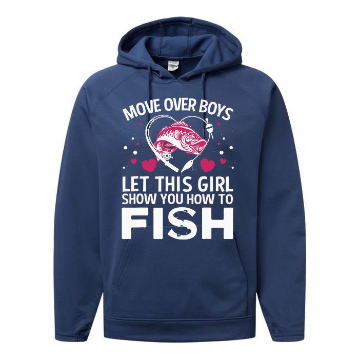 Funny Fishing Art For  Fishing Lover Fisherwoman Performance Fleece Hoodie