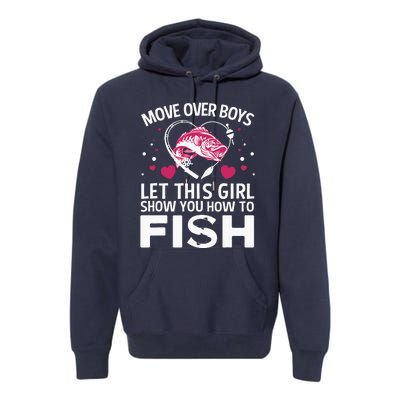 Funny Fishing Art For  Fishing Lover Fisherwoman Premium Hoodie