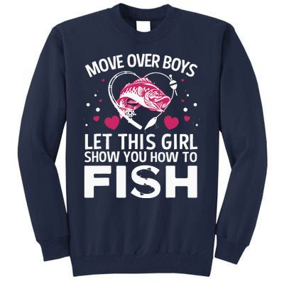 Funny Fishing Art For  Fishing Lover Fisherwoman Tall Sweatshirt