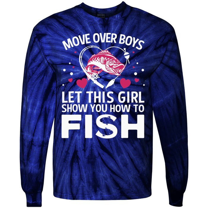 Funny Fishing Art For  Fishing Lover Fisherwoman Tie-Dye Long Sleeve Shirt