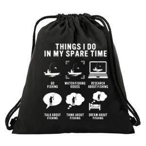 Fisherman Fishing Addict Lover Funny Bass Fish Fishing Drawstring Bag