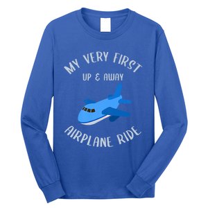 Funny First Airplane Ride Gift Pilot Flyer Gift Long Sleeve Shirt