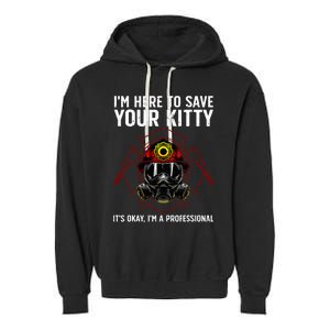 Funny Firefighter Art Fireman Gag Fire Fighter Garment-Dyed Fleece Hoodie