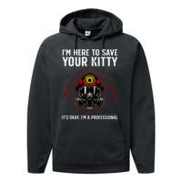 Funny Firefighter Art Fireman Gag Fire Fighter Performance Fleece Hoodie