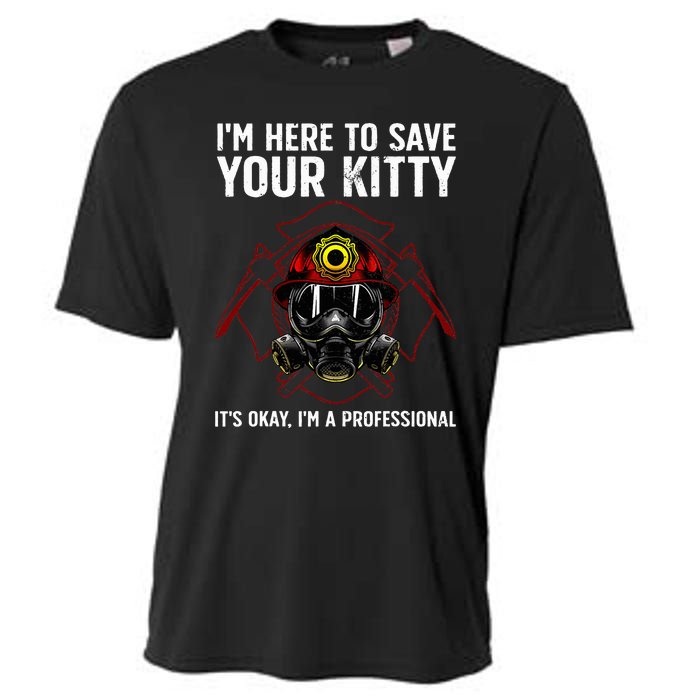 Funny Firefighter Art Fireman Gag Fire Fighter Cooling Performance Crew T-Shirt