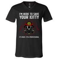 Funny Firefighter Art Fireman Gag Fire Fighter V-Neck T-Shirt