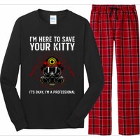 Funny Firefighter Art Fireman Gag Fire Fighter Long Sleeve Pajama Set