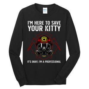 Funny Firefighter Art Fireman Gag Fire Fighter Tall Long Sleeve T-Shirt