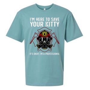 Funny Firefighter Art Fireman Gag Fire Fighter Sueded Cloud Jersey T-Shirt