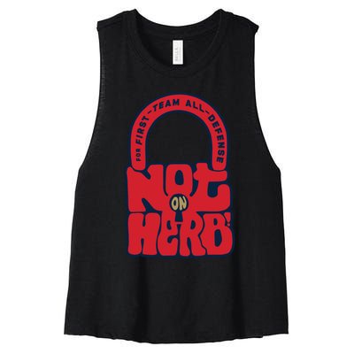 For Firstteam Alldefense Not On Herb Women's Racerback Cropped Tank