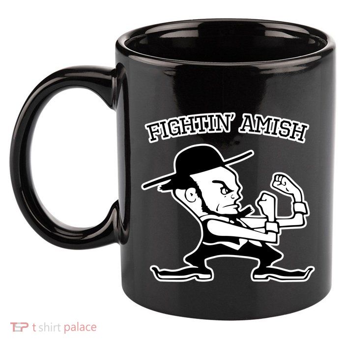 Funny Fighting Amish 11oz C Handle Ceramic Mug