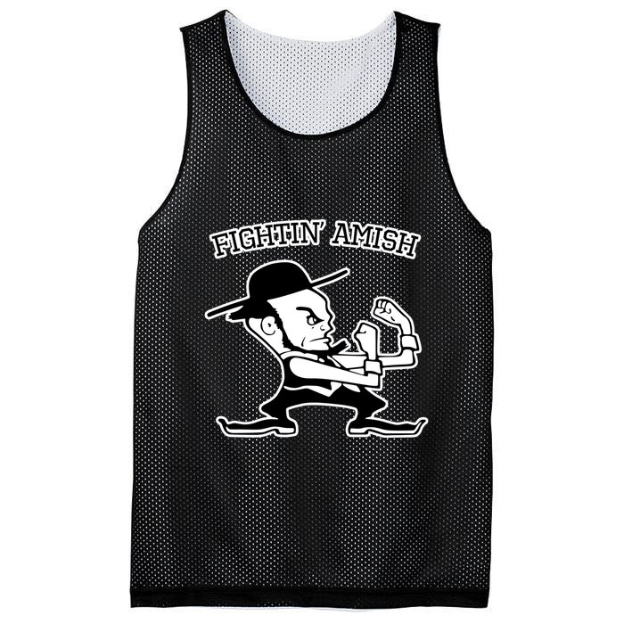 Funny Fighting Amish Mesh Reversible Basketball Jersey Tank