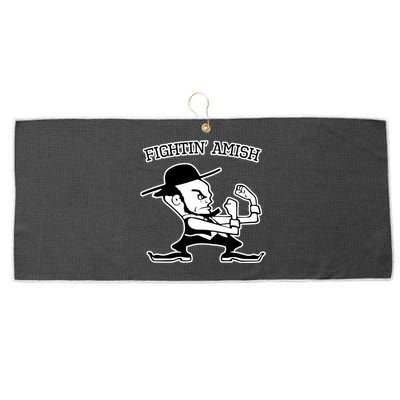 Funny Fighting Amish Large Microfiber Waffle Golf Towel