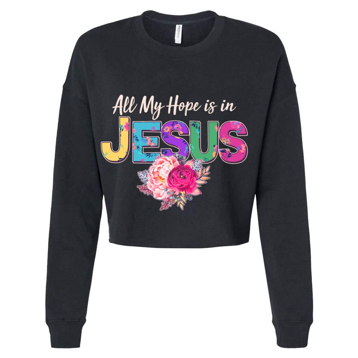 Floral Flower All My Hope Is In Jesus Cooling Performance Crew T-Shirt