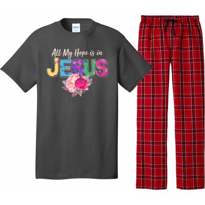 Floral Flower All My Hope Is In Jesus Pajama Set