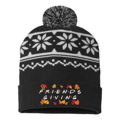 friendsgiving fall autumn friends & family thanksgiving USA-Made Snowflake Beanie