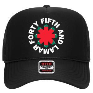 Forty Fifth And Lamar High Crown Mesh Back Trucker Hat