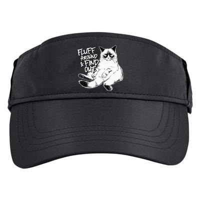 Funny Fluff Around and Find Out Grumpy Kitty Sarcastic Cat Adult Drive Performance Visor