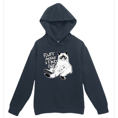 Funny Fluff Around and Find Out Grumpy Kitty Sarcastic Cat Urban Pullover Hoodie