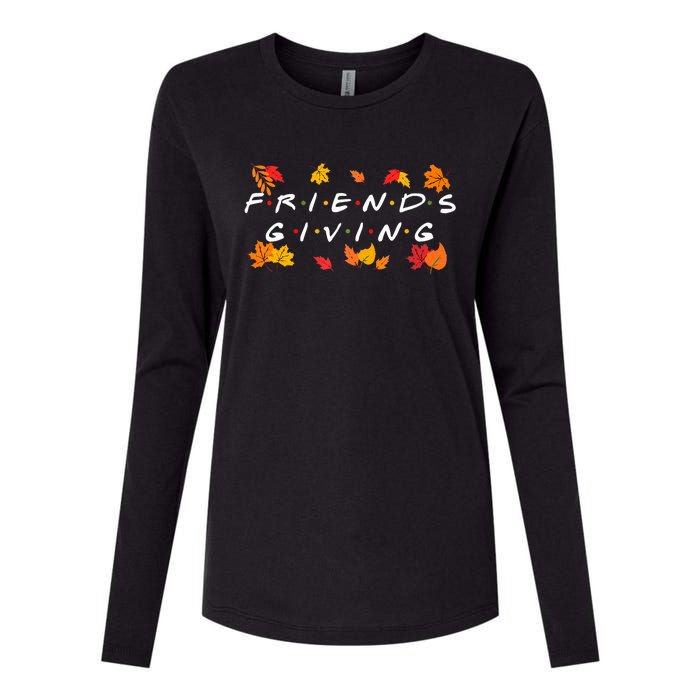 Friendsgiving Fall Autumn Friends & Family Thanksgiving Womens Cotton Relaxed Long Sleeve T-Shirt