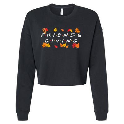 Friendsgiving Fall Autumn Friends & Family Thanksgiving Cropped Pullover Crew