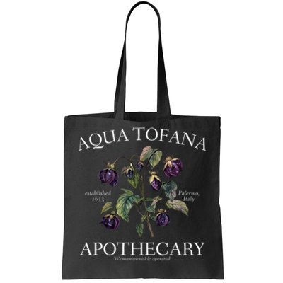 Funny Feminist Aqua Tofana Apothecary Vintage Design Tote Bag