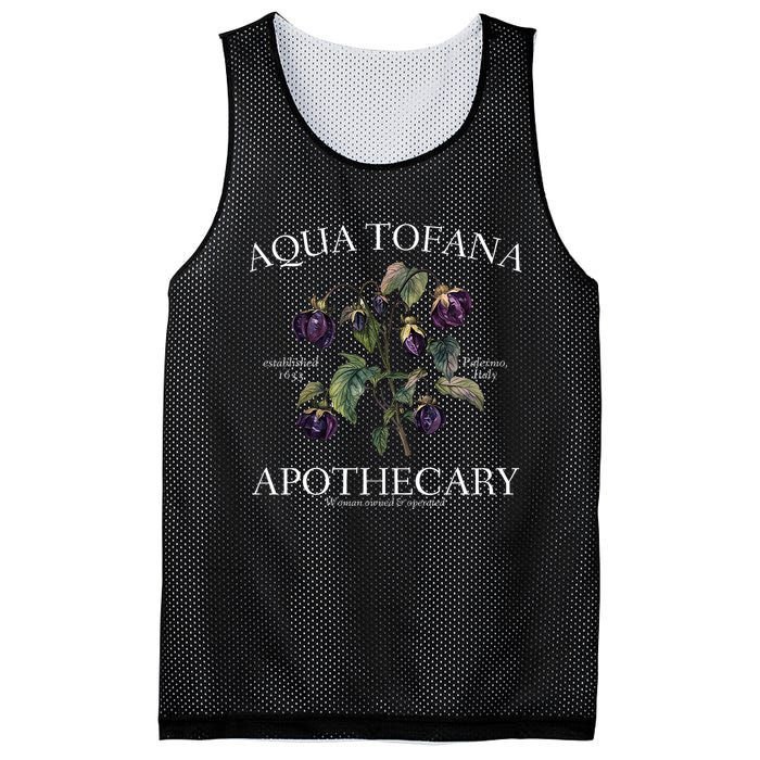 Funny Feminist Aqua Tofana Apothecary Vintage Design Mesh Reversible Basketball Jersey Tank