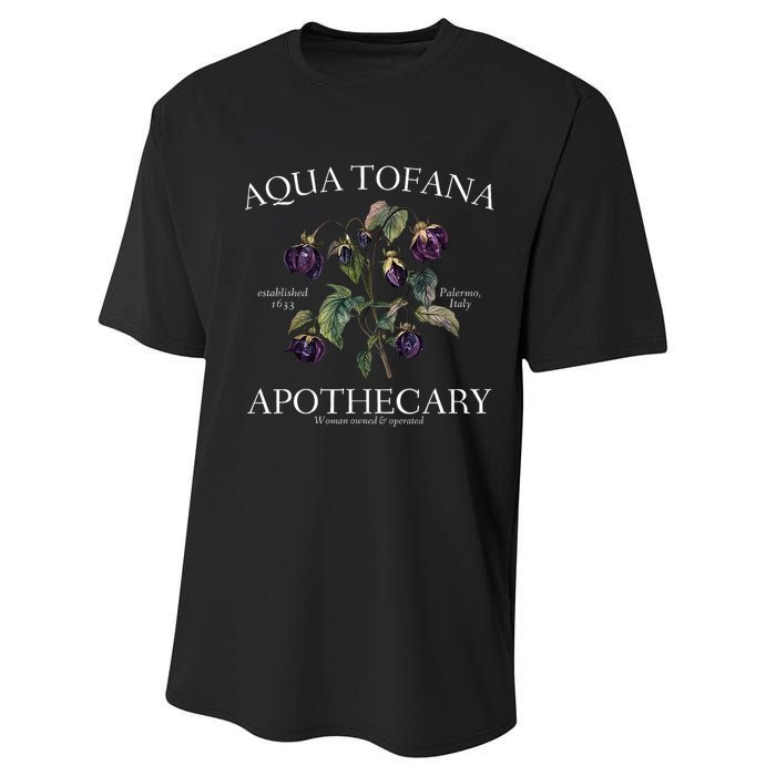 Funny Feminist Aqua Tofana Apothecary Vintage Design Performance Sprint T-Shirt