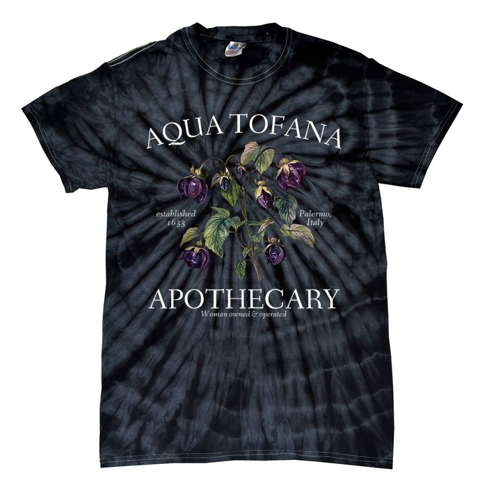 Funny Feminist Aqua Tofana Apothecary Vintage Design Tie-Dye T-Shirt