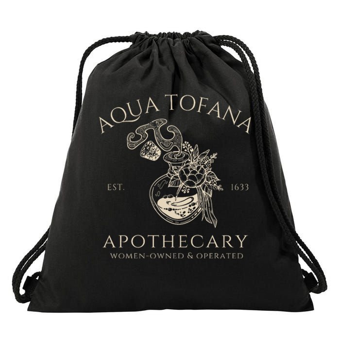 Funny Feminist Aqua Tofana Apothecary Vintage Women Drawstring Bag