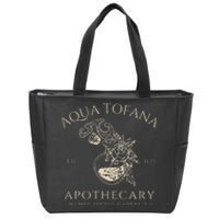 Funny Feminist Aqua Tofana Apothecary Vintage Women Zip Tote Bag