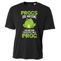 Funny Frogs Are Awesome I'm Awesome Therefore I Am A Frog Cooling Performance Crew T-Shirt