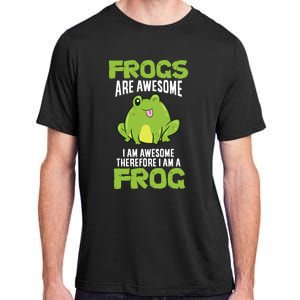 Funny Frogs Are Awesome I'm Awesome Therefore I Am A Frog Adult ChromaSoft Performance T-Shirt