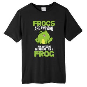 Funny Frogs Are Awesome I'm Awesome Therefore I Am A Frog Tall Fusion ChromaSoft Performance T-Shirt