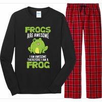 Funny Frogs Are Awesome I'm Awesome Therefore I Am A Frog Long Sleeve Pajama Set