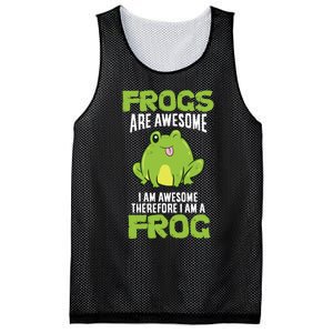 Funny Frogs Are Awesome I'm Awesome Therefore I Am A Frog Mesh Reversible Basketball Jersey Tank