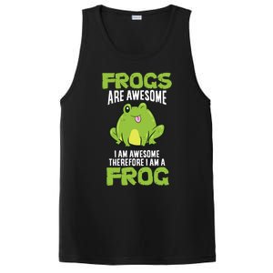 Funny Frogs Are Awesome I'm Awesome Therefore I Am A Frog PosiCharge Competitor Tank