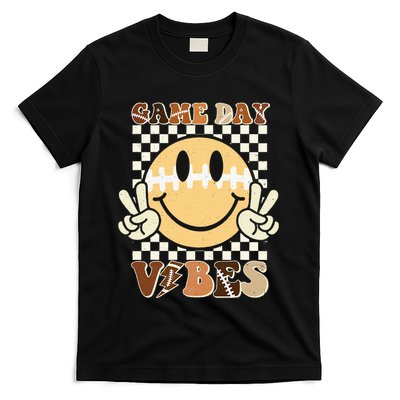 Funny Face American Football Game Day Vibes Sport T-Shirt