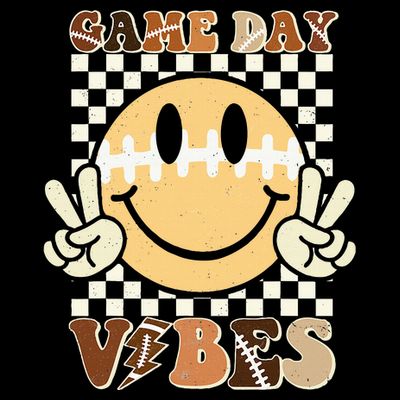 Funny Face American Football Game Day Vibes Sport T-Shirt